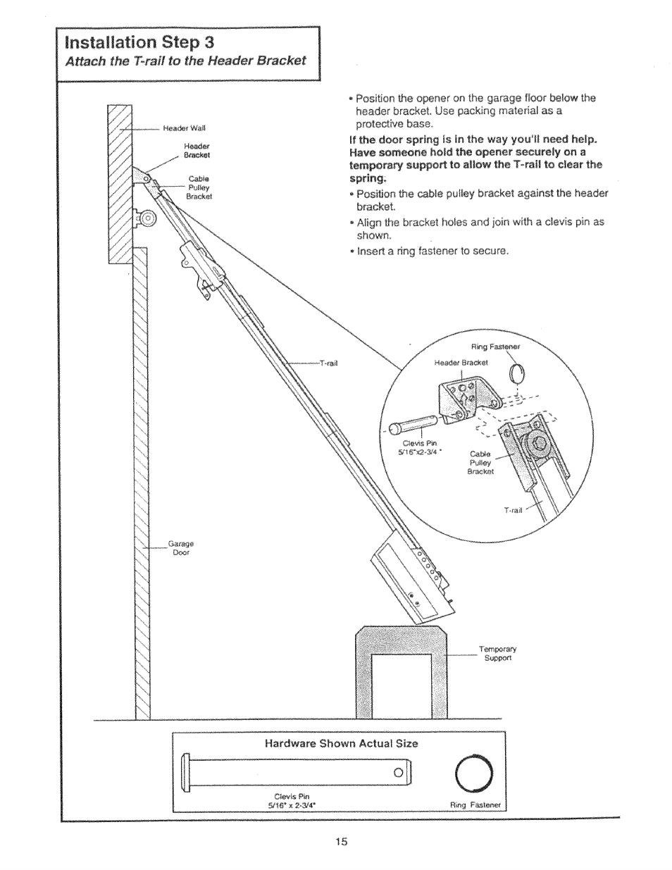 Installation step 3 | Craftsman 139.53225SRT User Manual | Page 15 / 40