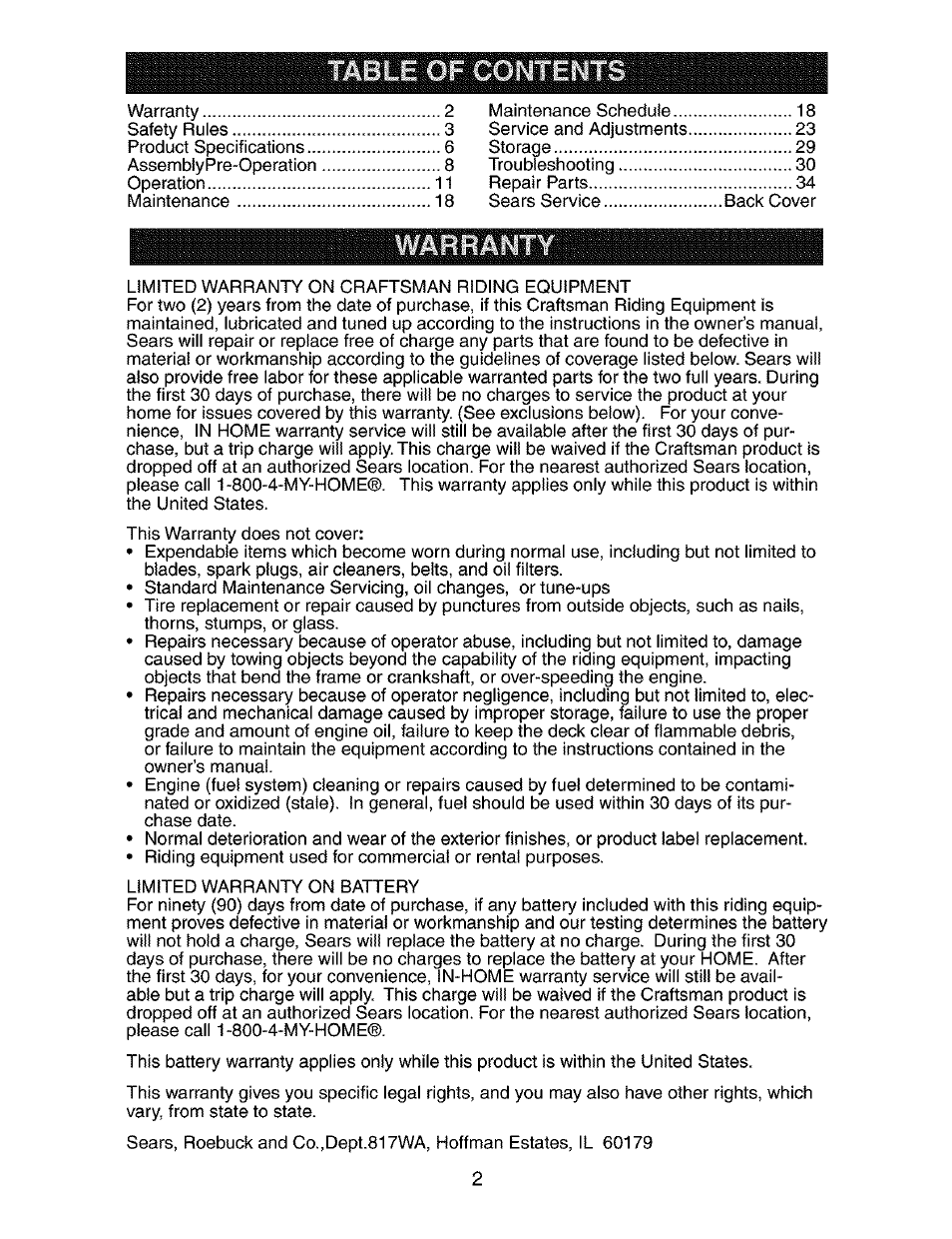 Craftsman 917.273763 User Manual | Page 2 / 56