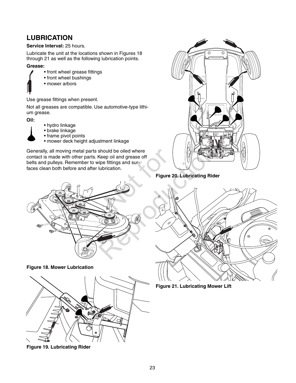 Not for reproduction | Craftsman 107.28993 User Manual | Page 23 / 112