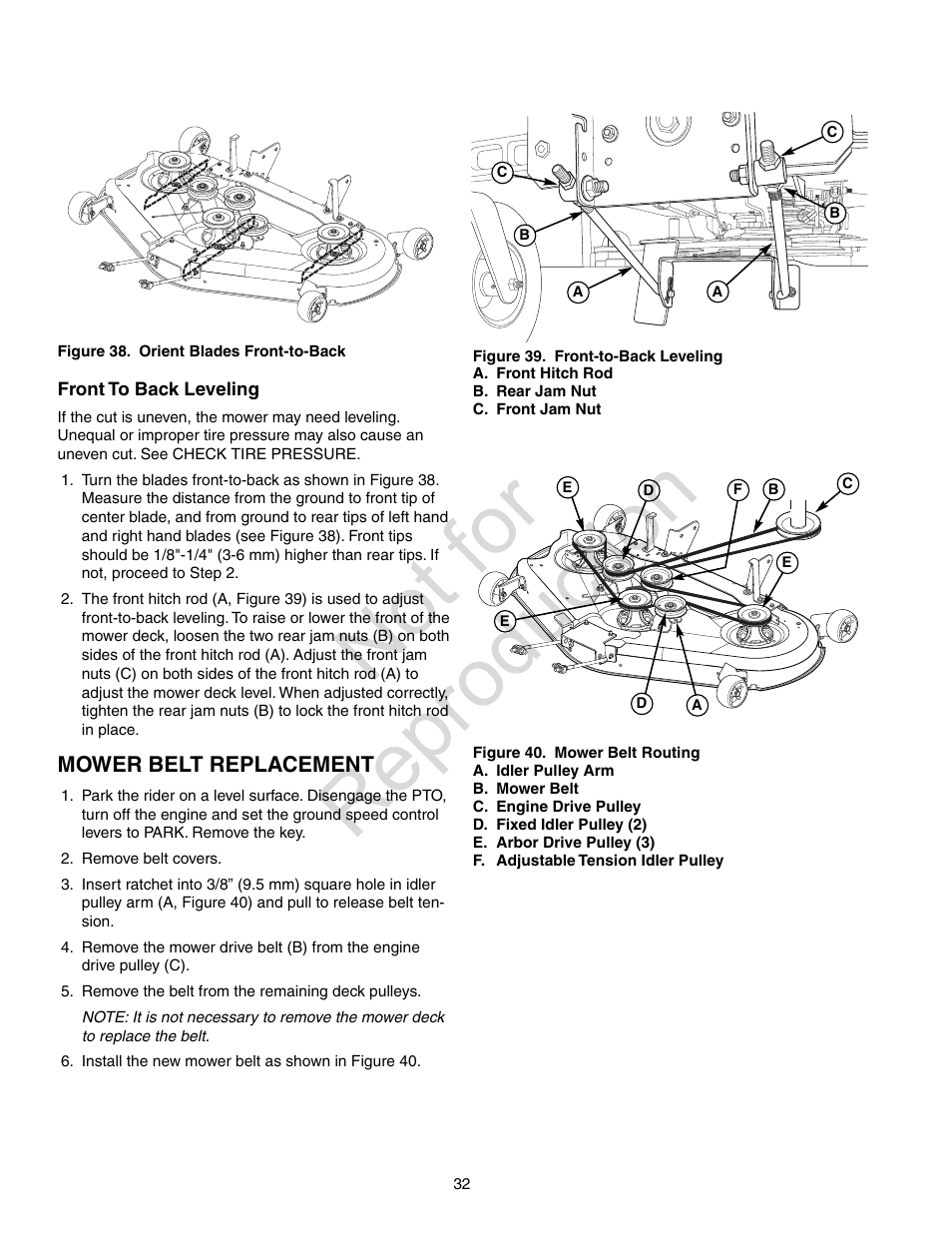 Not for reproduction | Craftsman 107.28993 User Manual | Page 32 / 112