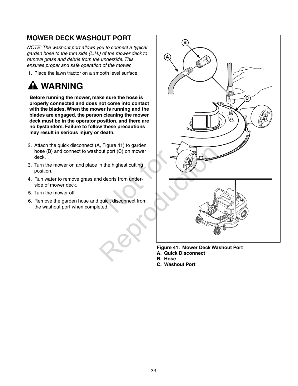 Not for reproduction | Craftsman 107.28993 User Manual | Page 33 / 112