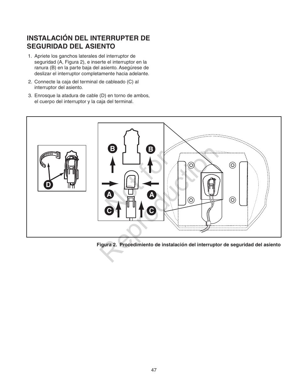 Not for reproduction | Craftsman 107.28993 User Manual | Page 47 / 112