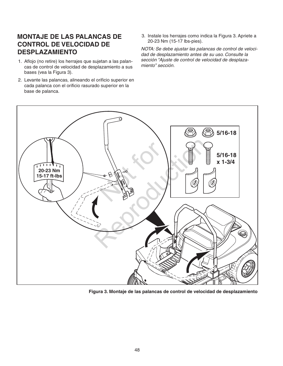 Not for reproduction | Craftsman 107.28993 User Manual | Page 48 / 112