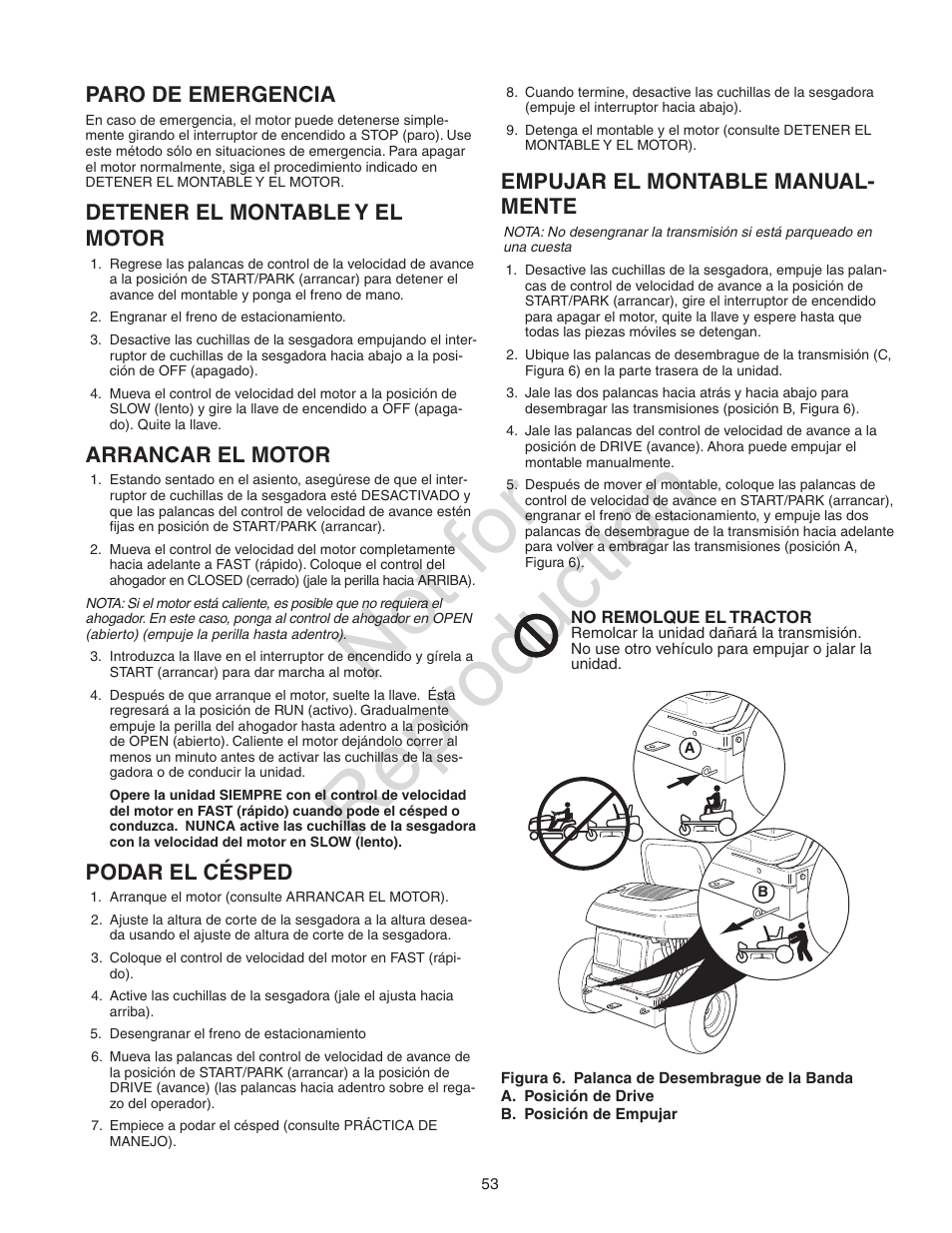Not for reproduction | Craftsman 107.28993 User Manual | Page 53 / 112