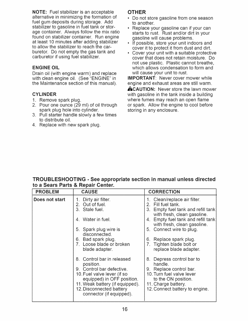Cylinder | Craftsman 917.385270 User Manual | Page 16 / 44