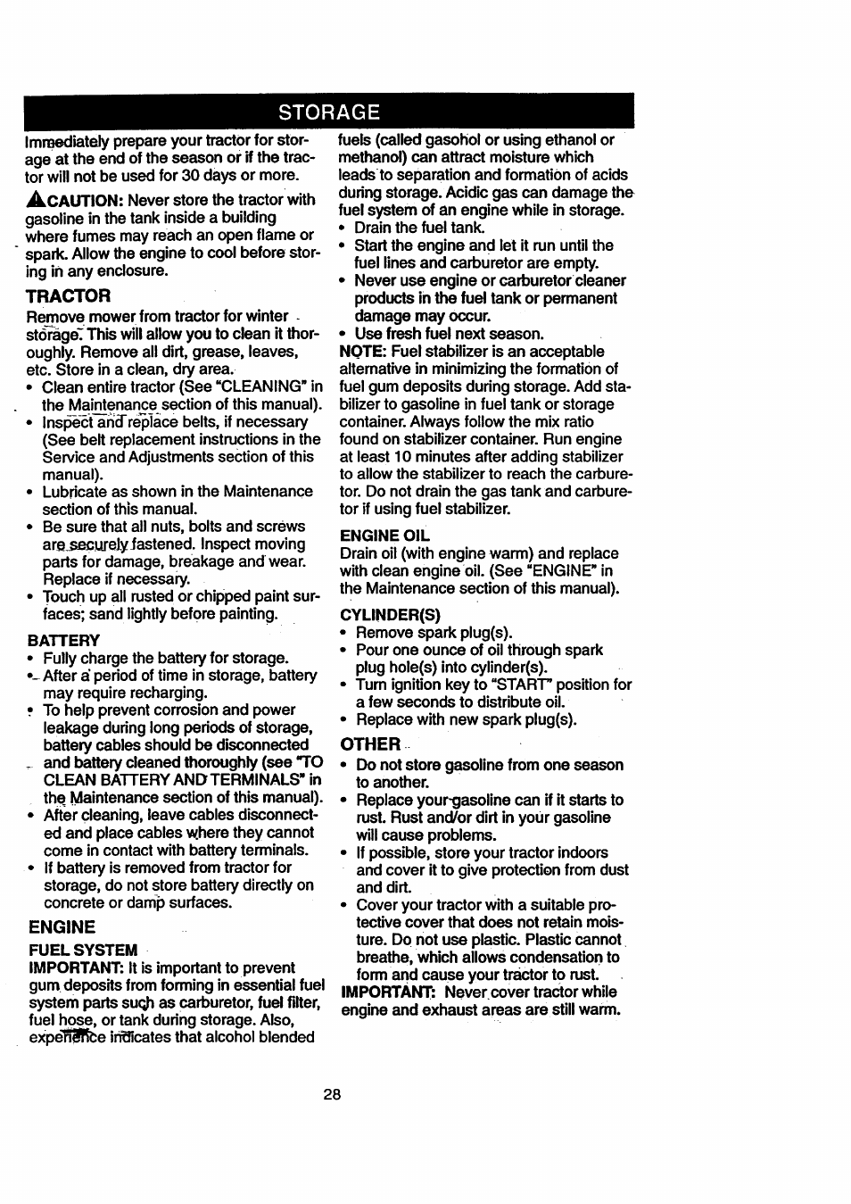 Tractor, Other | Craftsman 917.270711 User Manual | Page 28 / 64