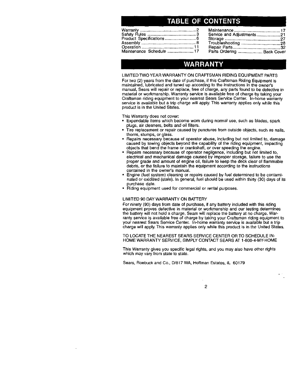 Craftsman 917.272051 User Manual | Page 2 / 60