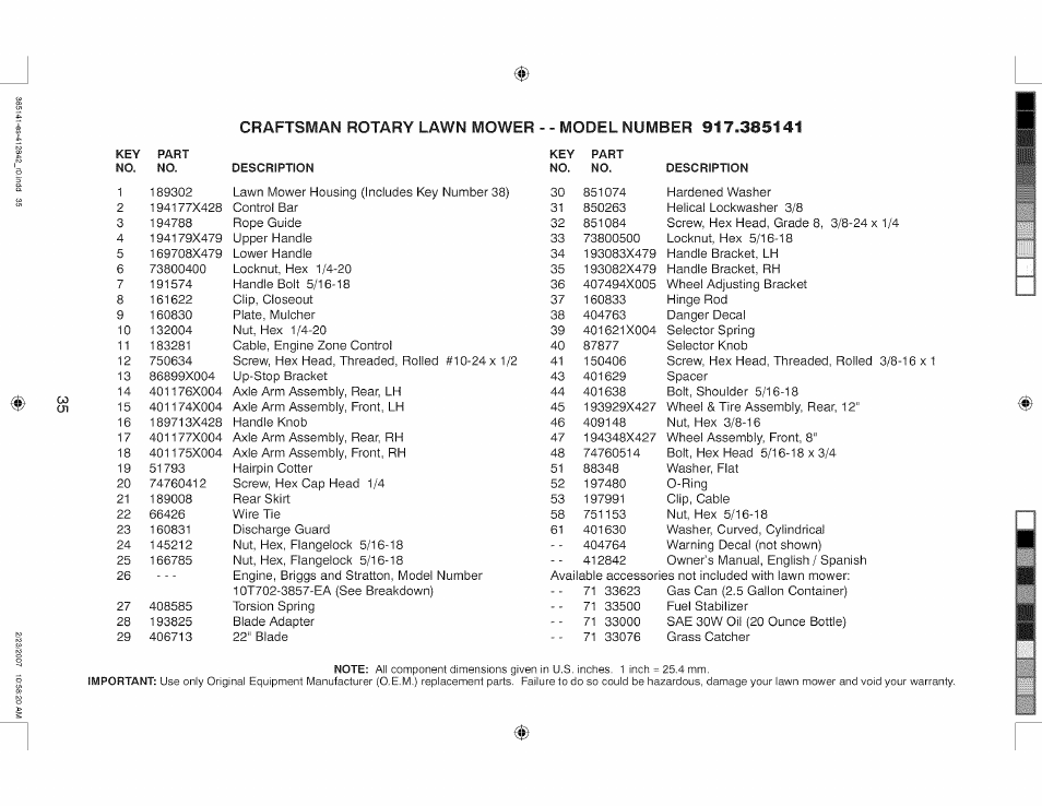 Craftsman 917.385141 User Manual | Page 35 / 40