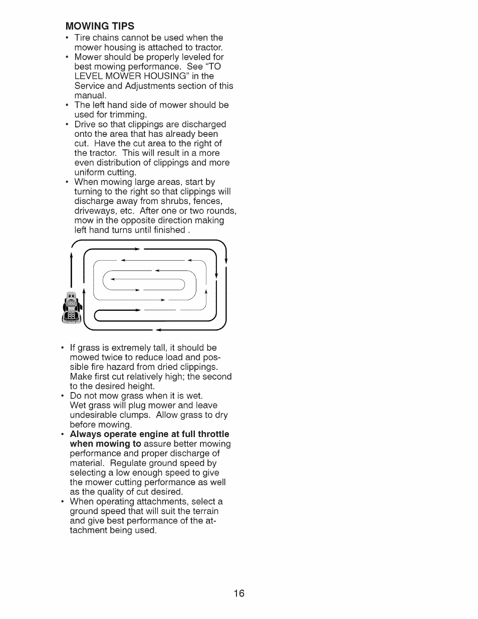 Mowing tips | Craftsman 917.28927 User Manual | Page 16 / 68