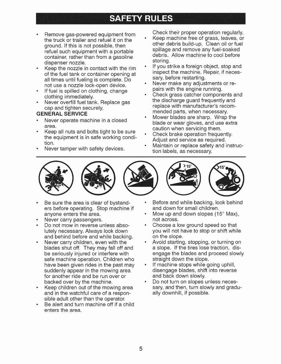 Safety rules, General service | Craftsman 917.28927 User Manual | Page 5 / 68