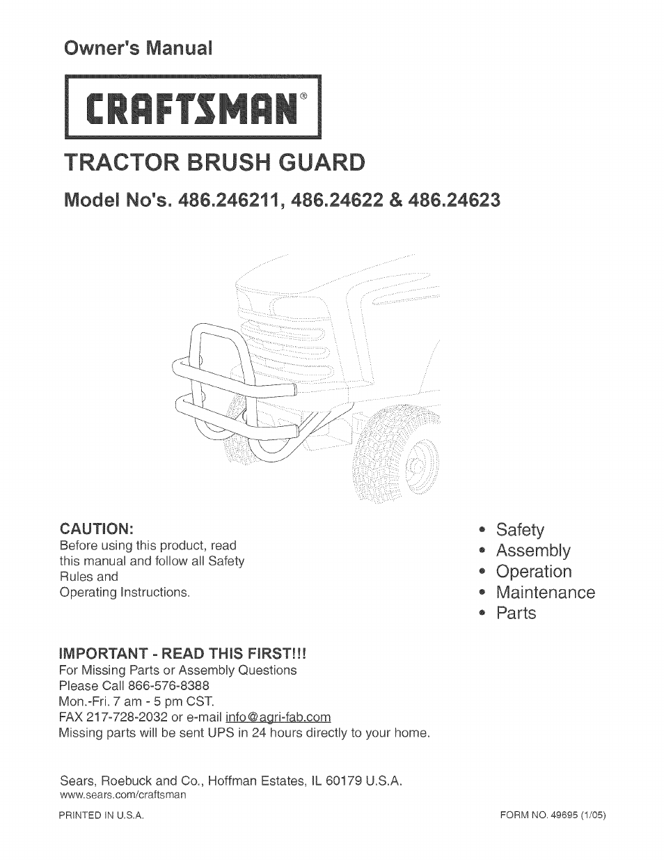 Craftsman 486.24623 User Manual | 4 pages