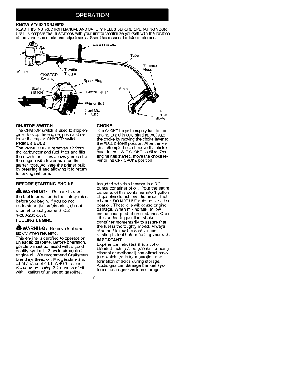Craftsman 358.745511 User Manual | Page 5 / 12