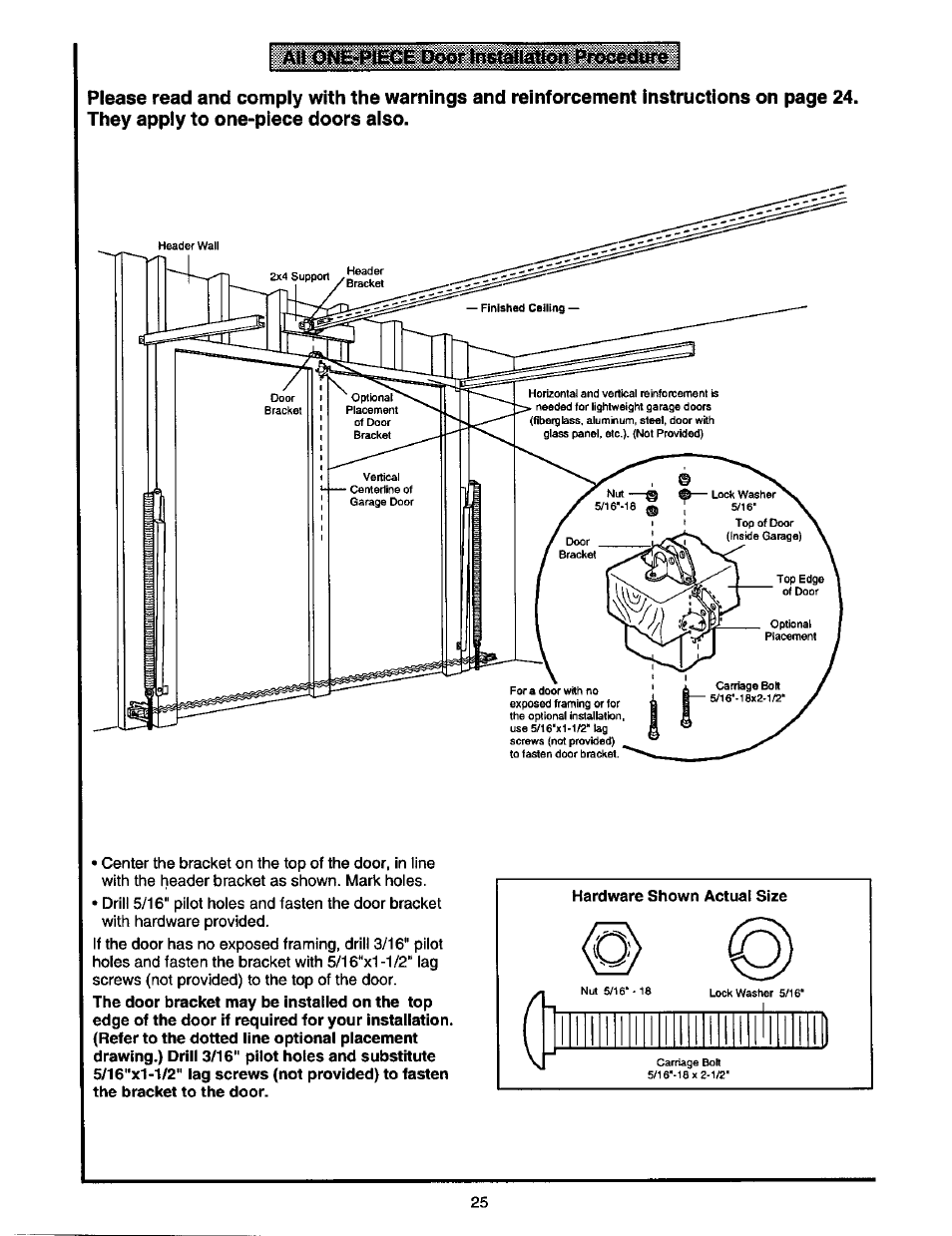 Craftsman 1/2 HP GARAGE DOOR OPENER 139.53978SRT User Manual | Page 25 / 40