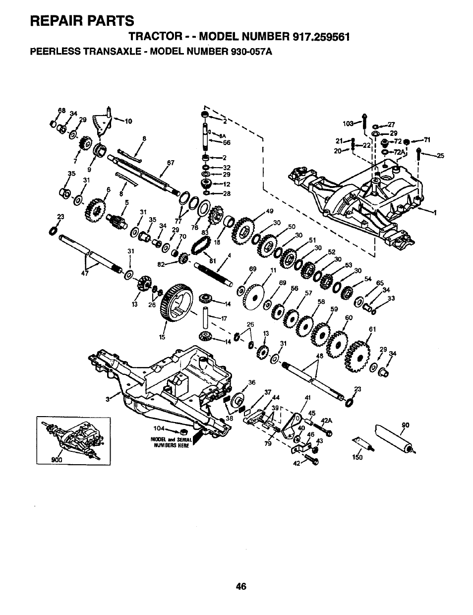 Repair parts | Craftsman 917.259561 User Manual | Page 46 / 56