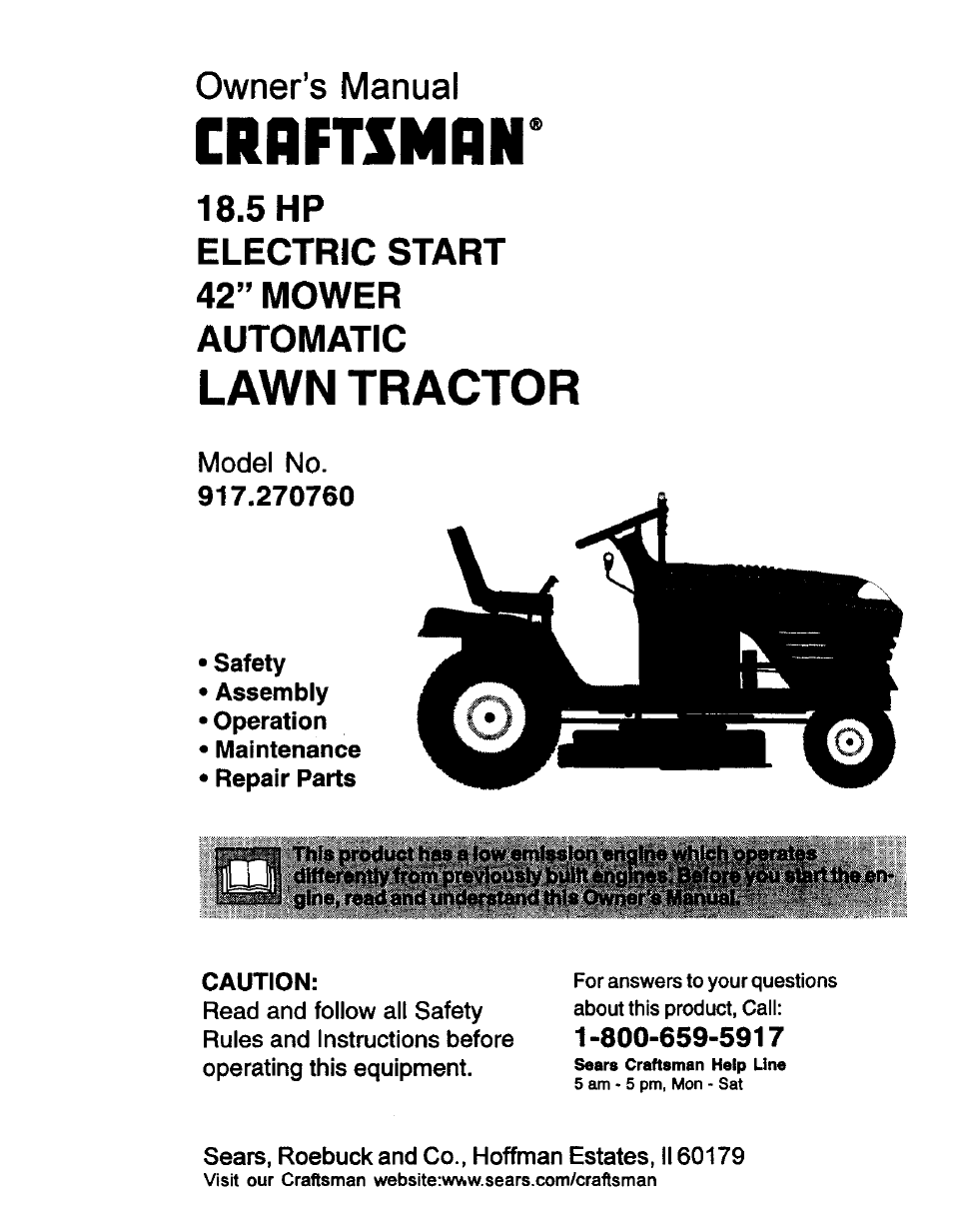 Craftsman 917.270760 User Manual | 60 pages