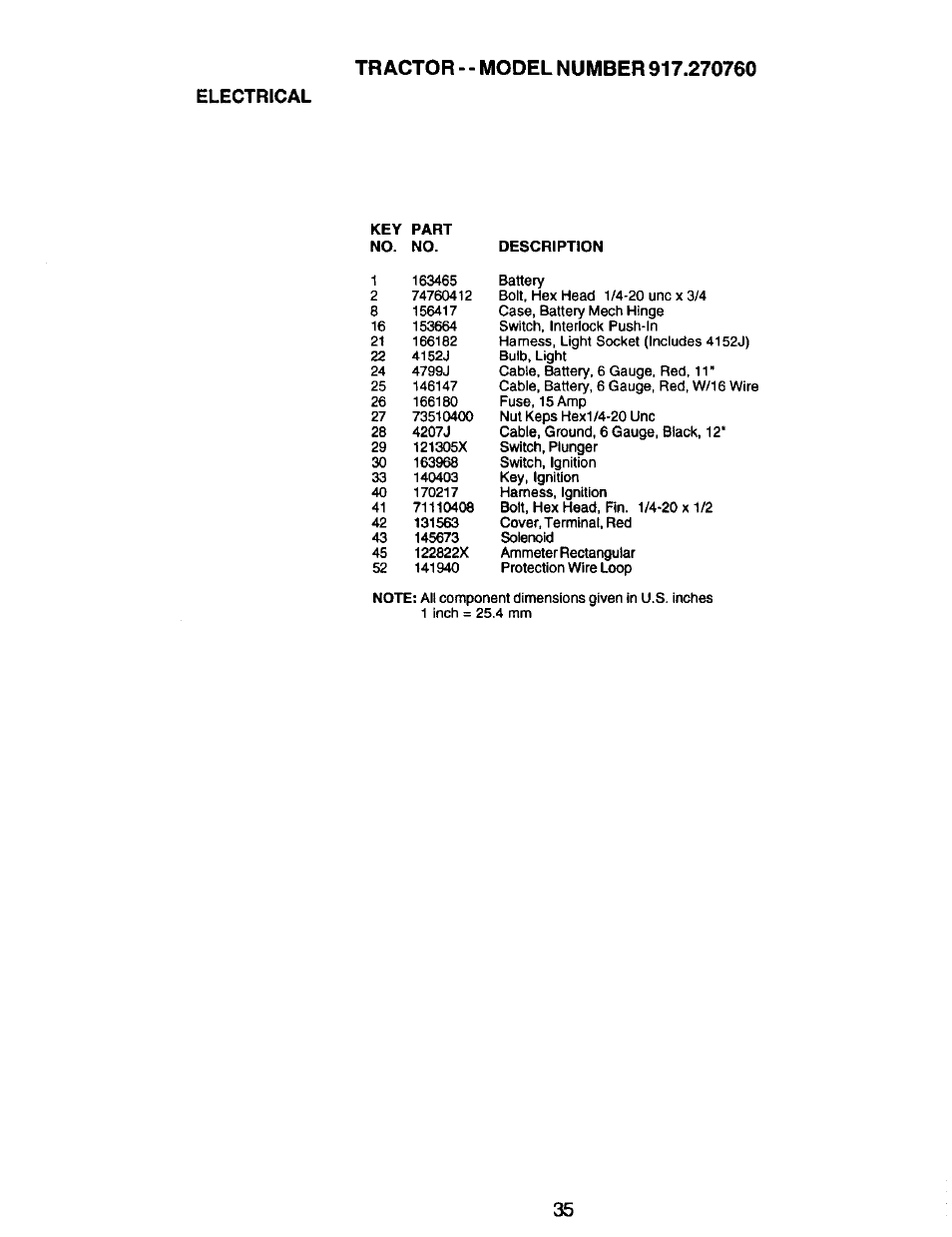 Electrical | Craftsman 917.270760 User Manual | Page 35 / 60