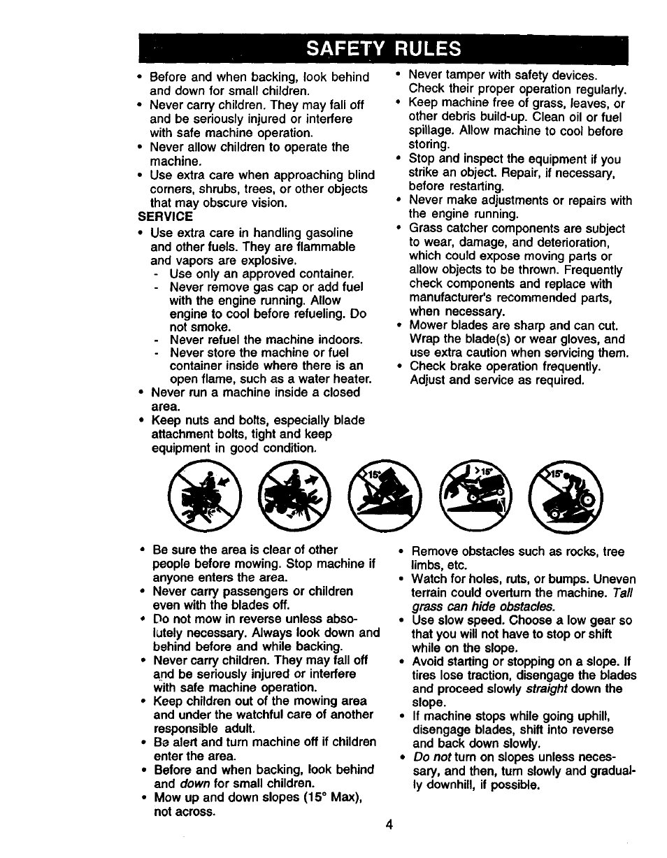 Safety rules | Craftsman 917.270760 User Manual | Page 4 / 60