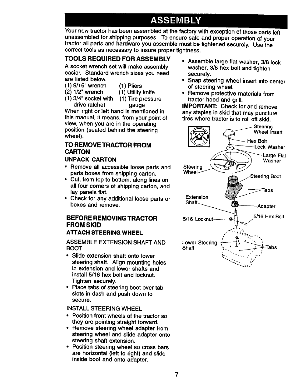 Assembly | Craftsman 917.270760 User Manual | Page 7 / 60