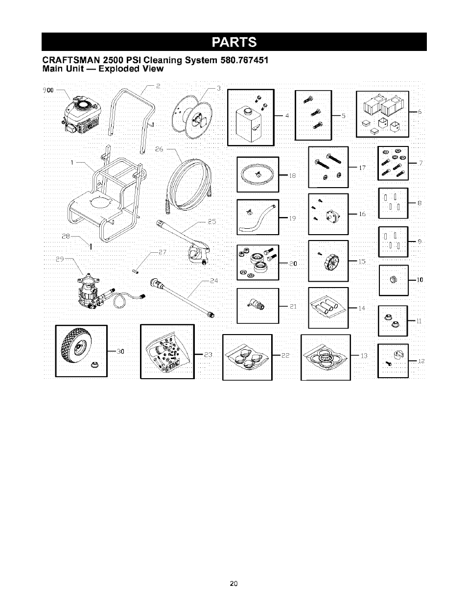 Parts | Craftsman 580.767451 User Manual | Page 20 / 48