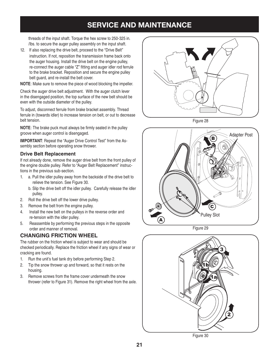 Service and maintenance | Craftsman 247.88845 User Manual | Page 21 / 64