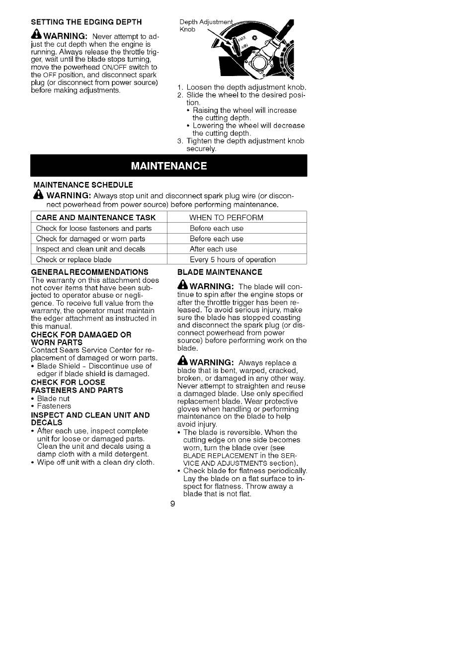 Craftsman 358.792403 User Manual | Page 9 / 21