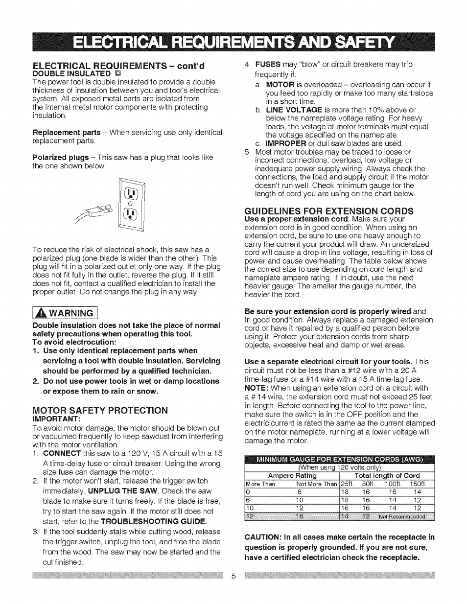 Craftsman 137.212370 User Manual | Page 5 / 30