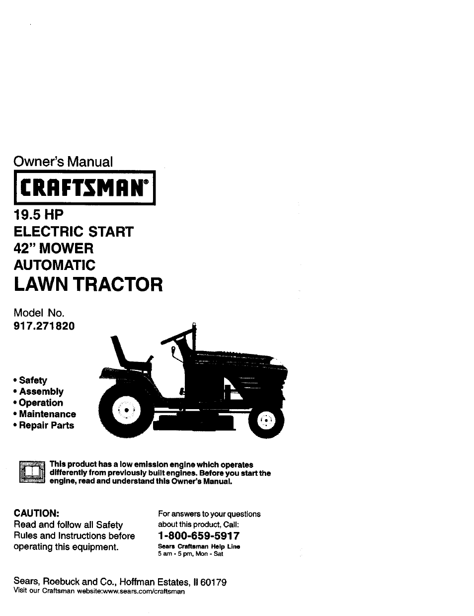 Craftsman 917.271820 User Manual | 60 pages