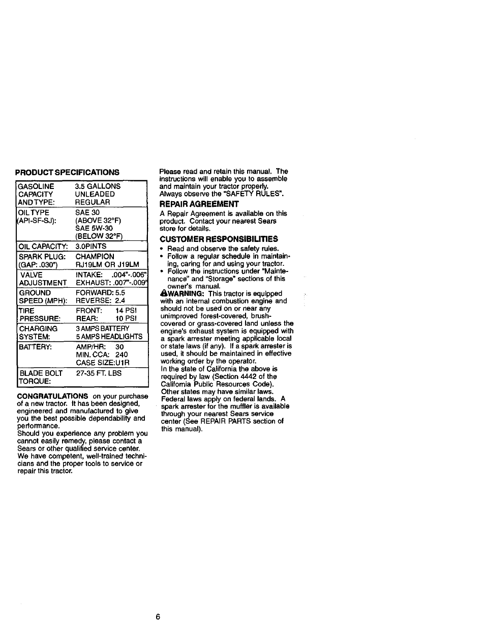 Craftsman 917.271820 User Manual | Page 6 / 60