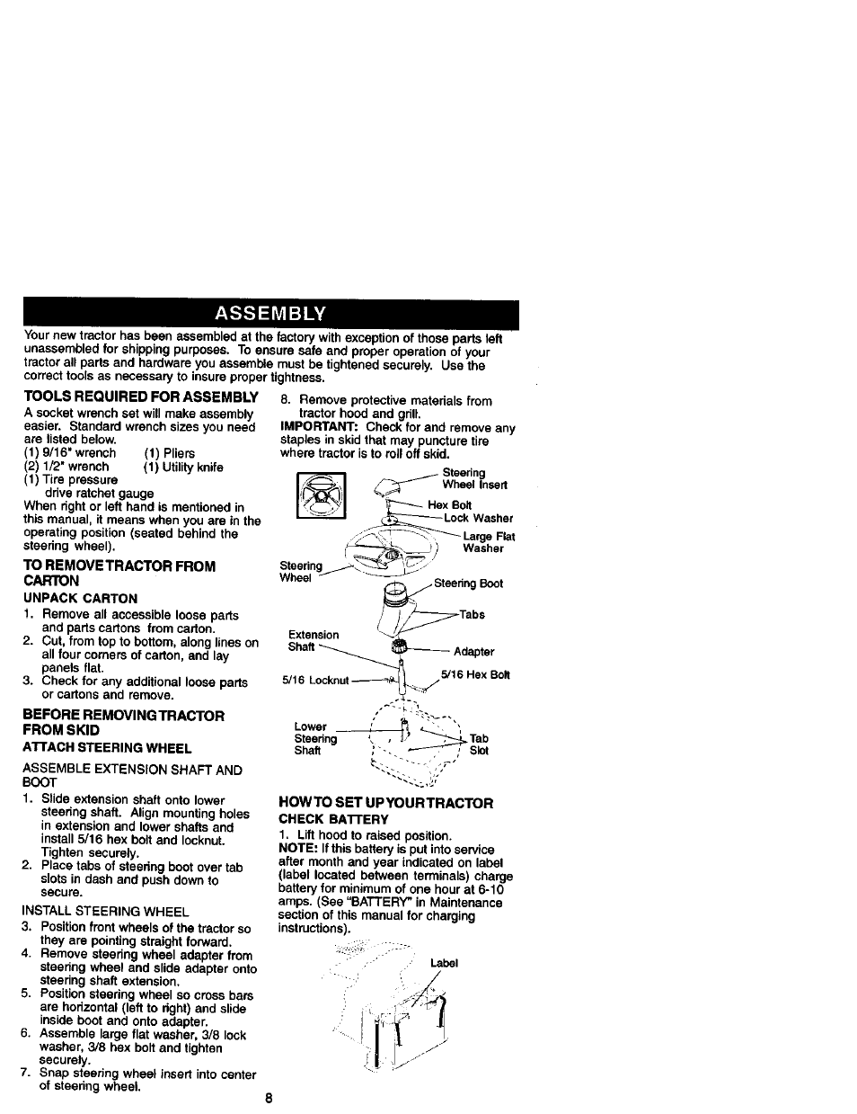 Assembly | Craftsman 917.271820 User Manual | Page 8 / 60