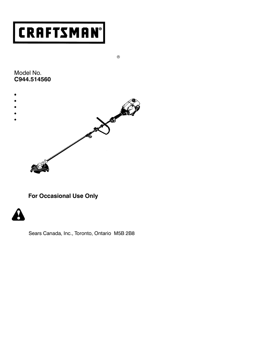 Craftsman C944.514560 User Manual | 23 pages