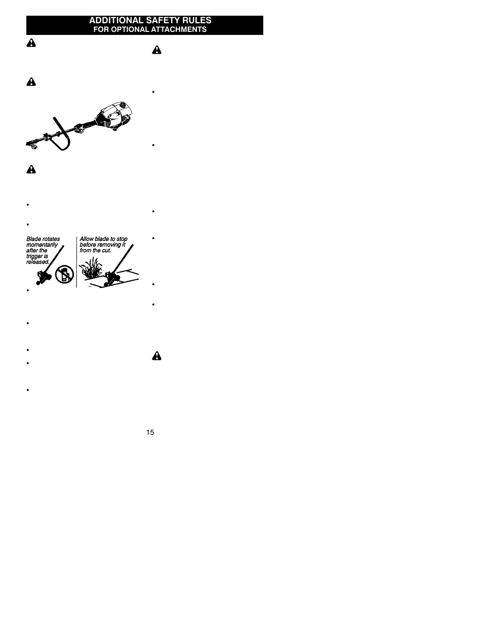 Additional safety rules | Craftsman C944.514560 User Manual | Page 15 / 23