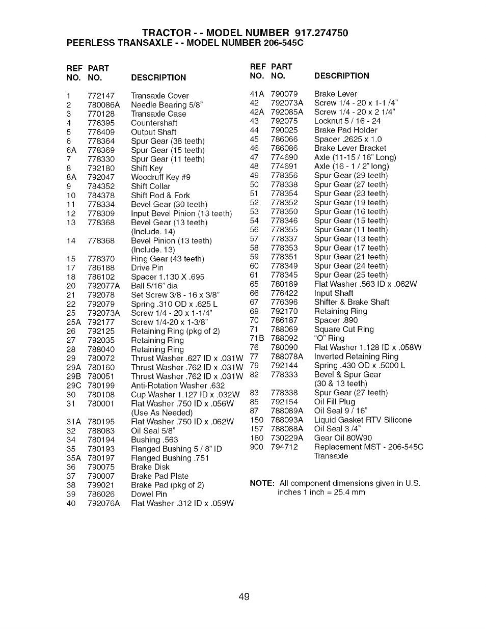 Craftsman 917.274750 User Manual | Page 49 / 56