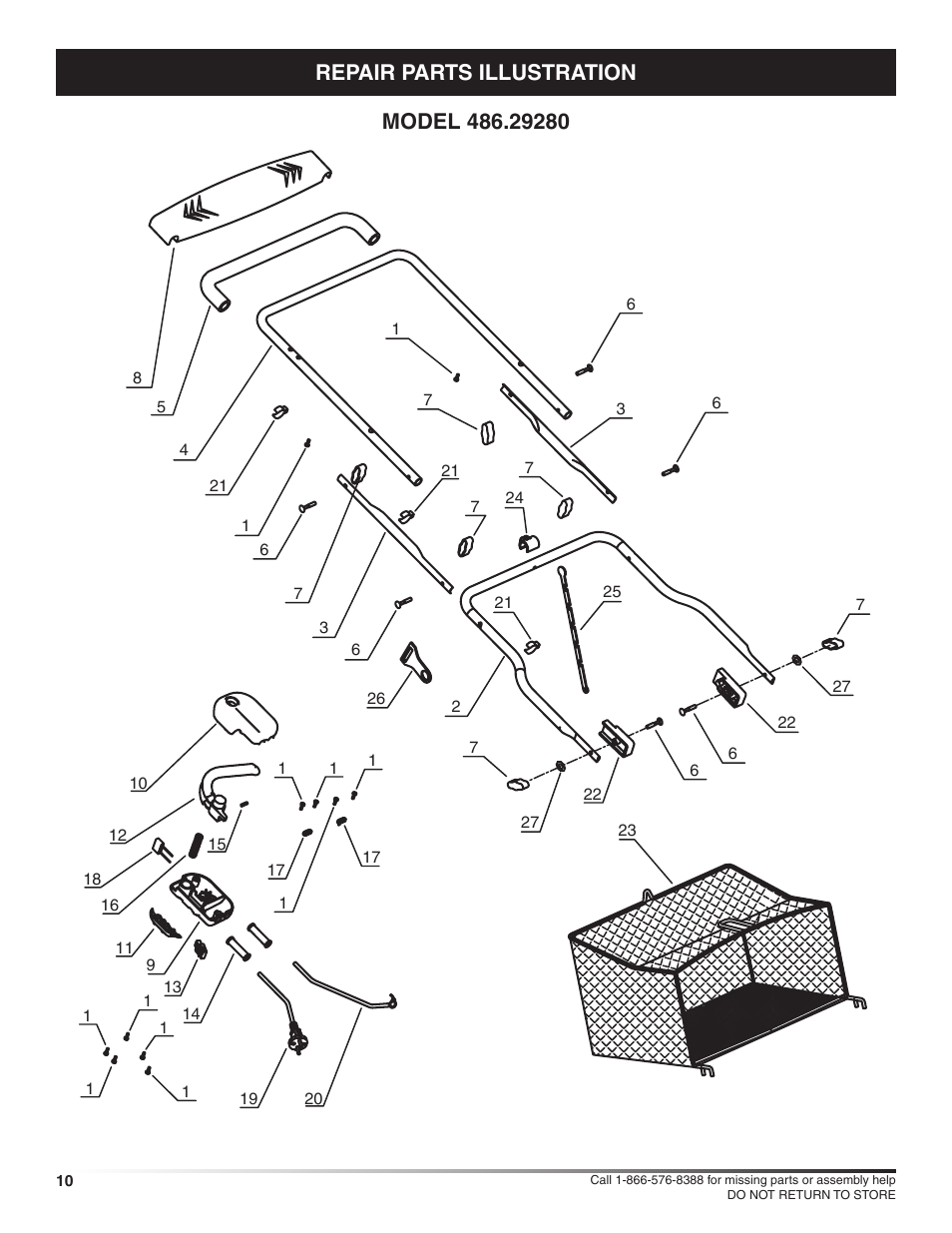 Craftsman POWER RAKE 486.2928 User Manual | Page 10 / 12