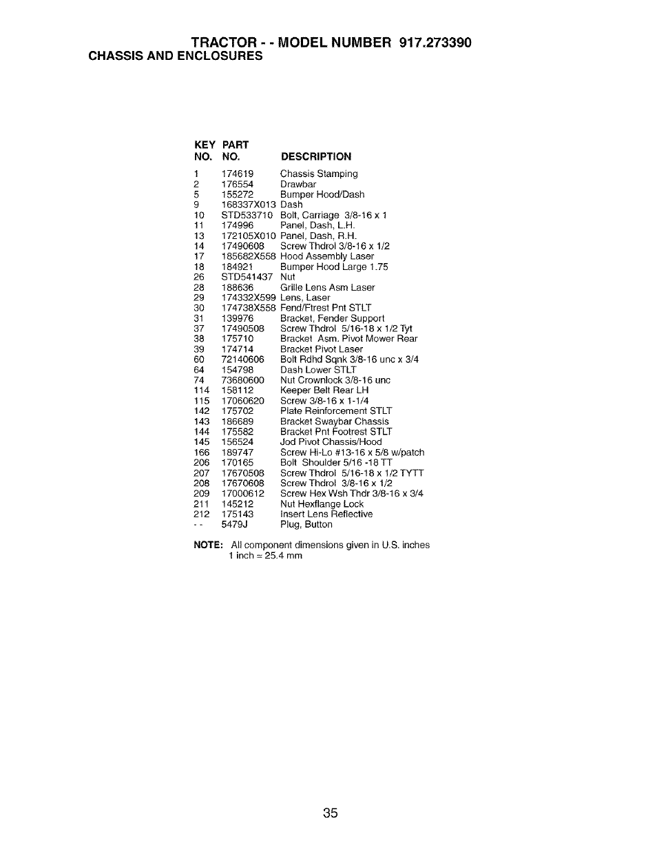 Tracxor, Chassis and enclosures | Craftsman 917.273390 User Manual | Page 35 / 56