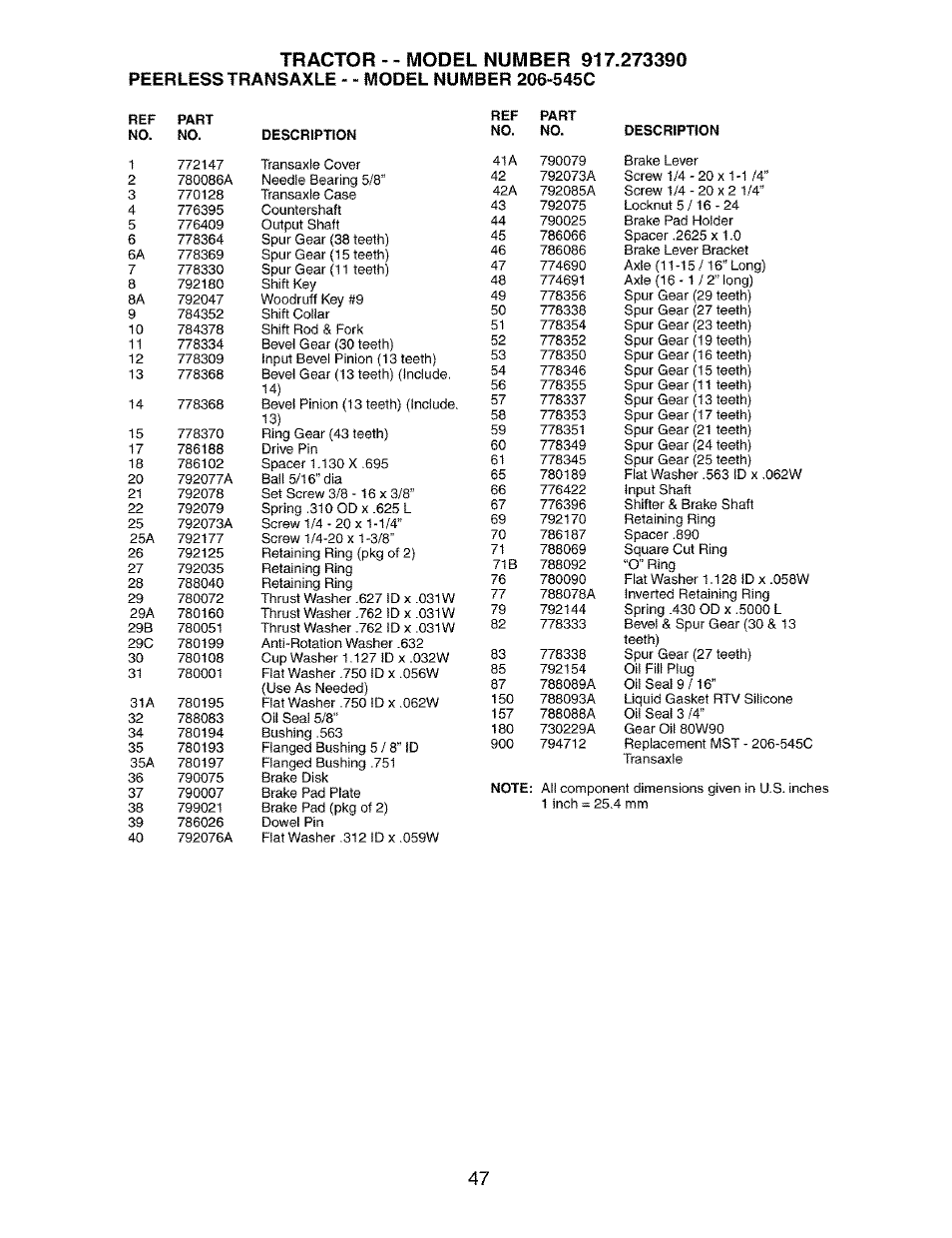 Craftsman 917.273390 User Manual | Page 47 / 56