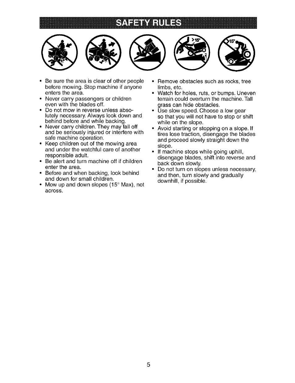 Safety rules | Craftsman 917.273390 User Manual | Page 5 / 56