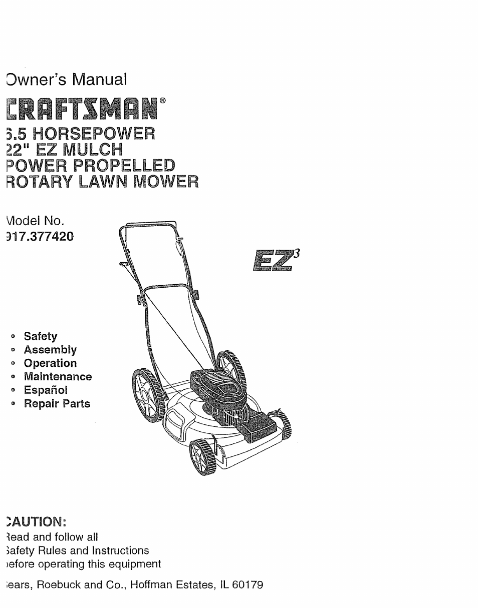 Craftsman 917.37742 User Manual | 18 pages