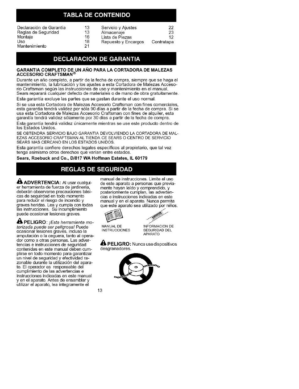 Craftsman 358.792430 User Manual | Page 12 / 22