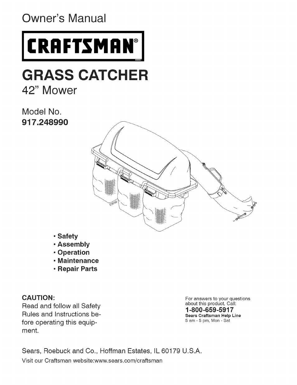 Craftsman 917.24899 User Manual | 13 pages