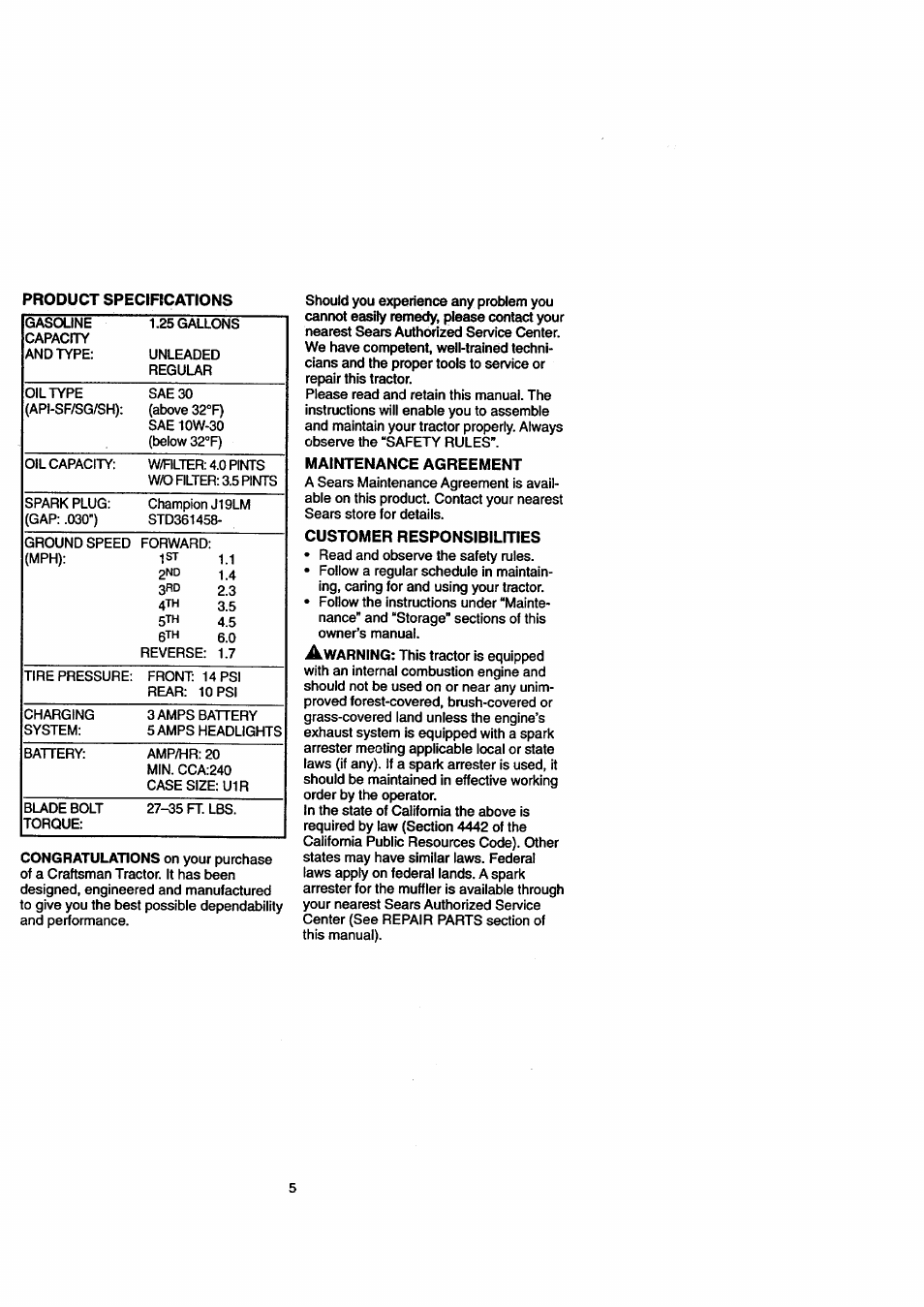 Craftsman 917.271110 User Manual | Page 5 / 60
