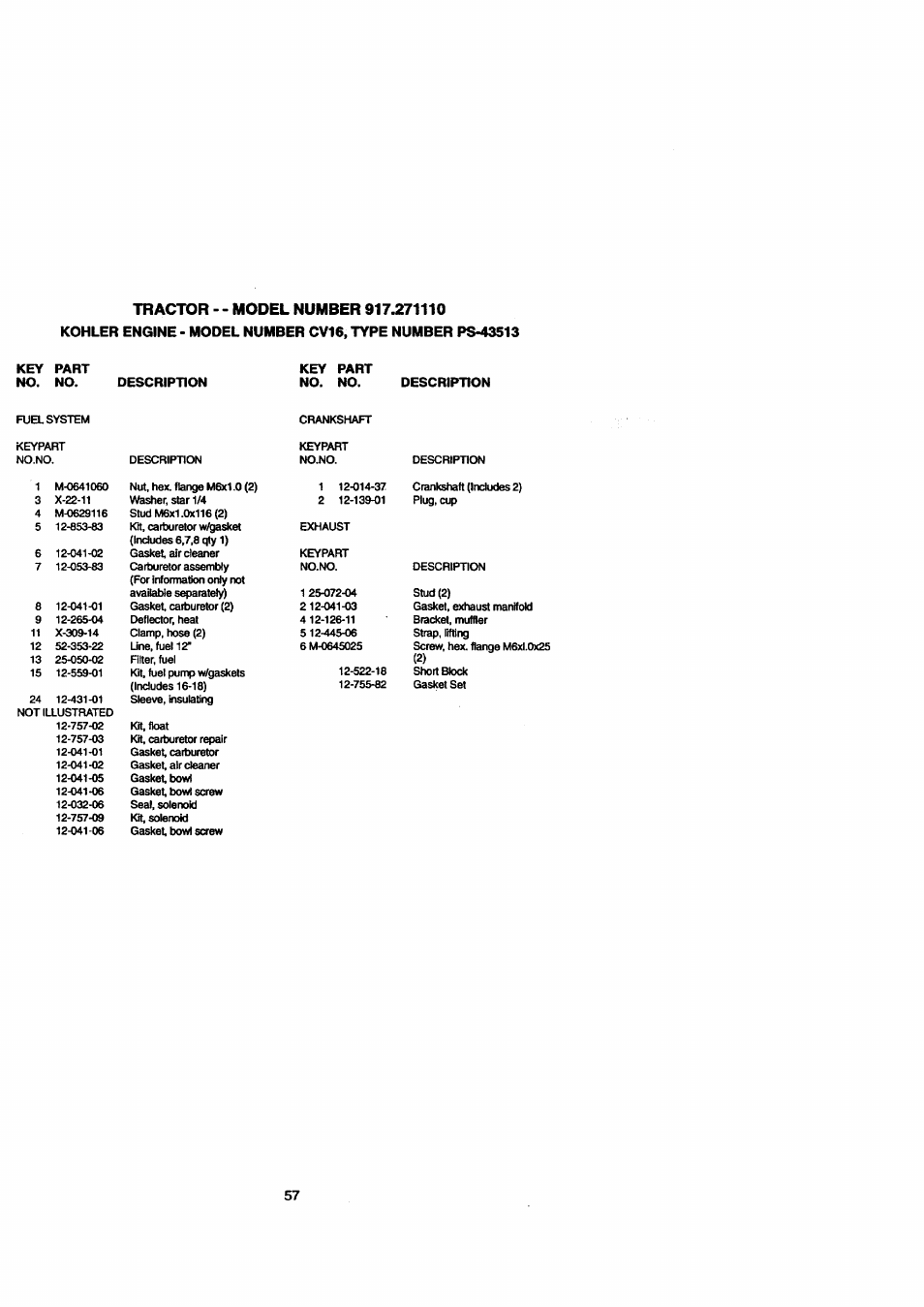 Craftsman 917.271110 User Manual | Page 57 / 60