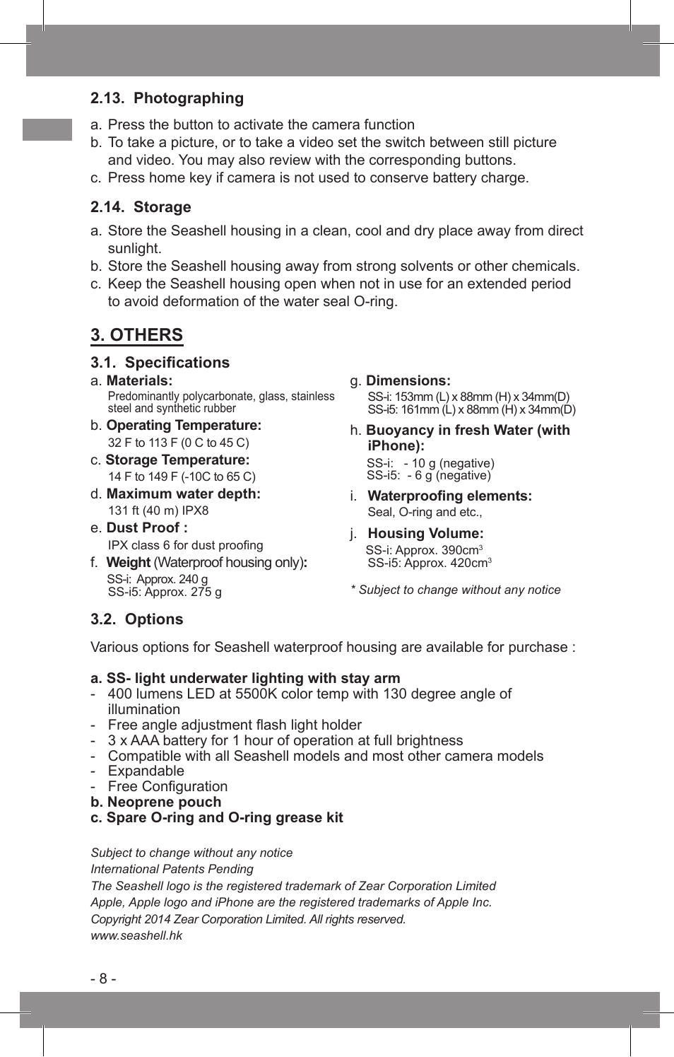 Others | SeaShell SS-i5 User Manual User Manual | Page 9 / 10