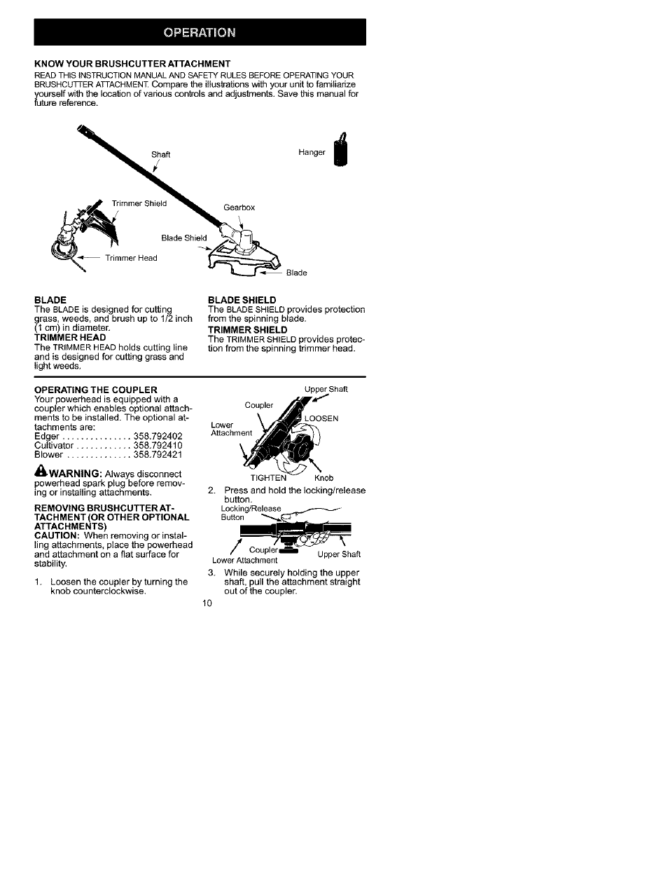 Craftsman 358.792442 User Manual | Page 10 / 15