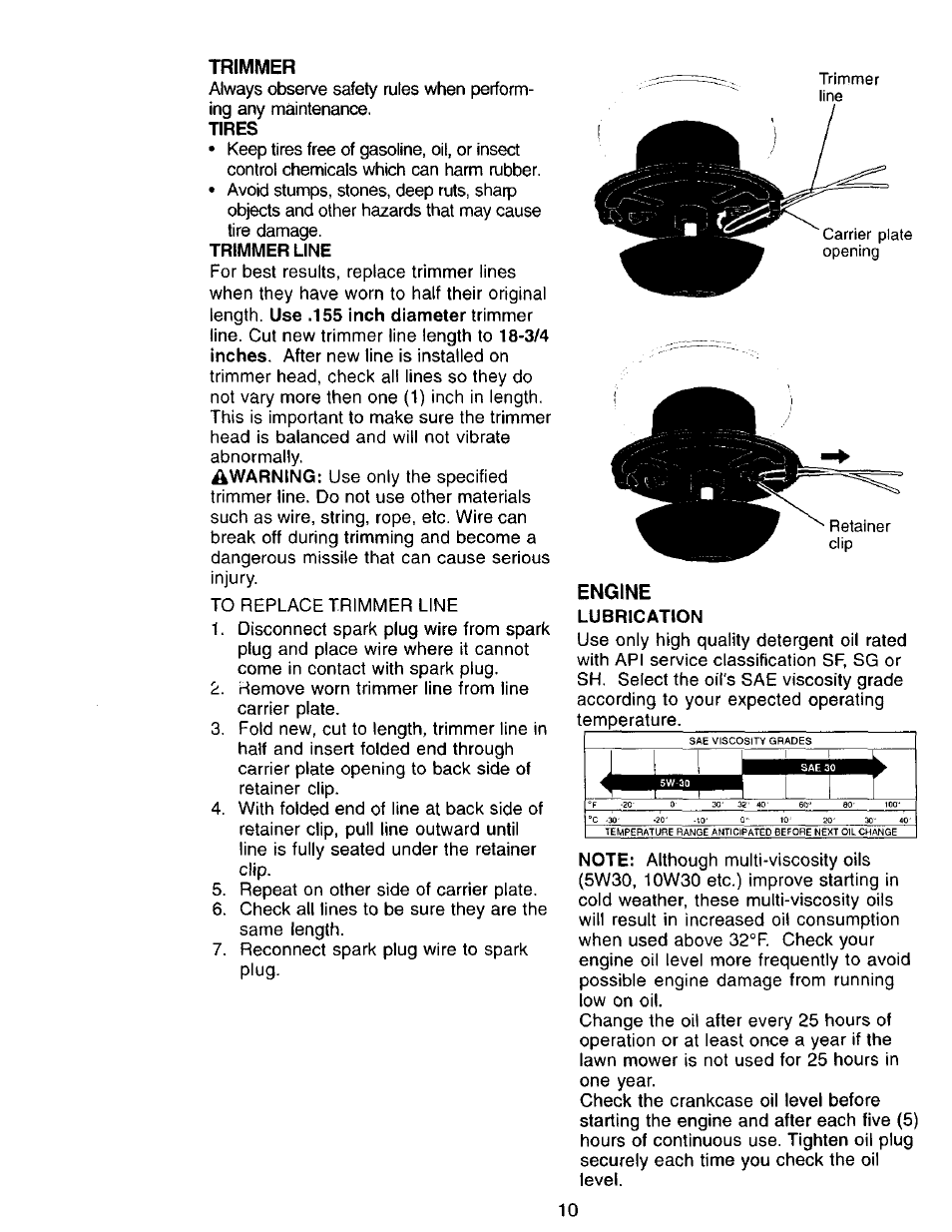 Trimmer, Engine | Craftsman 917.773420 User Manual | Page 10 / 26