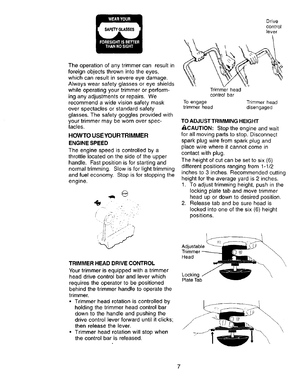Howto use yourtrimmer engine speed, Howto use yourtrimmer | Craftsman 917.773420 User Manual | Page 7 / 26