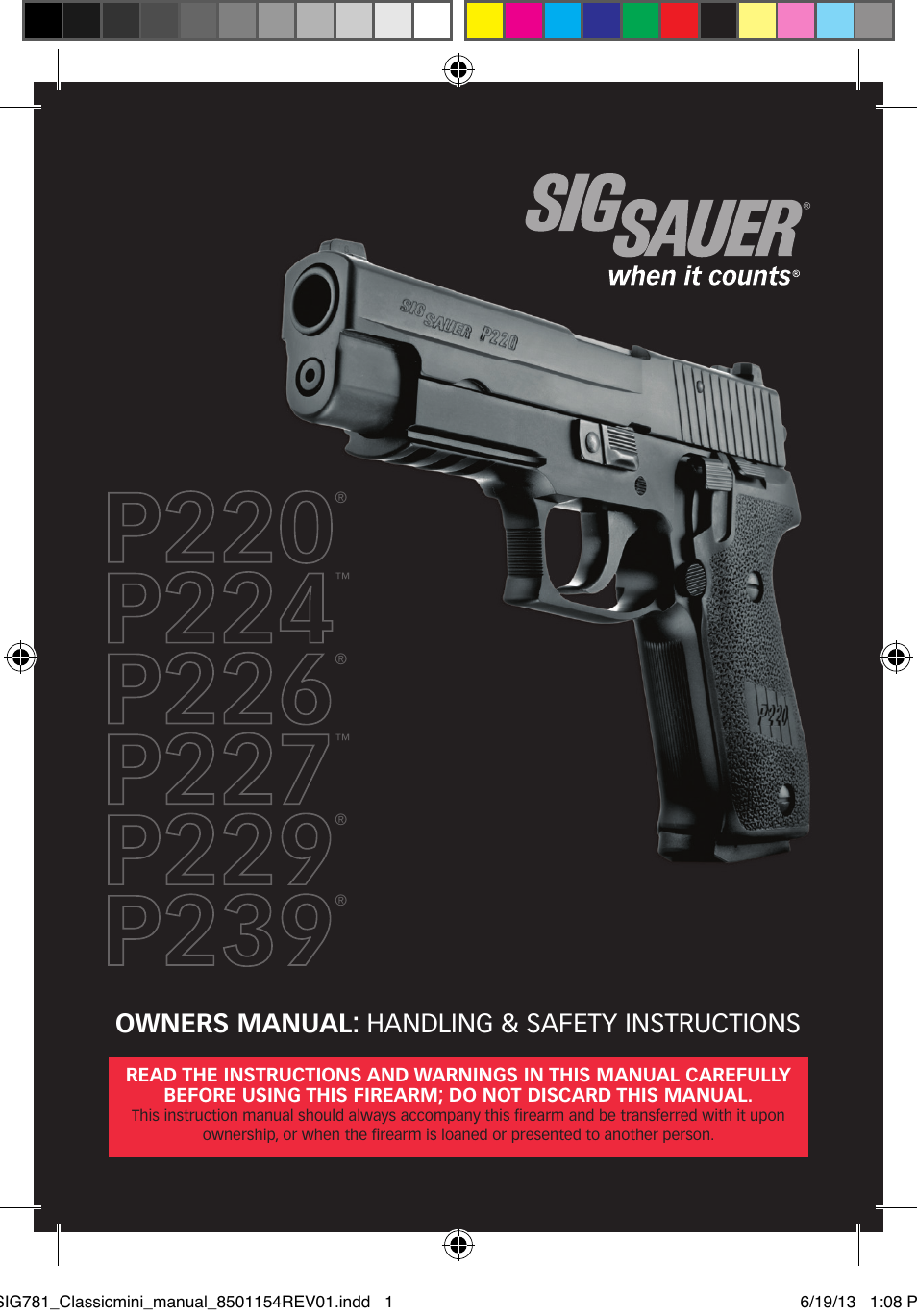 SIG SAUER P229 User Manual | 88 pages