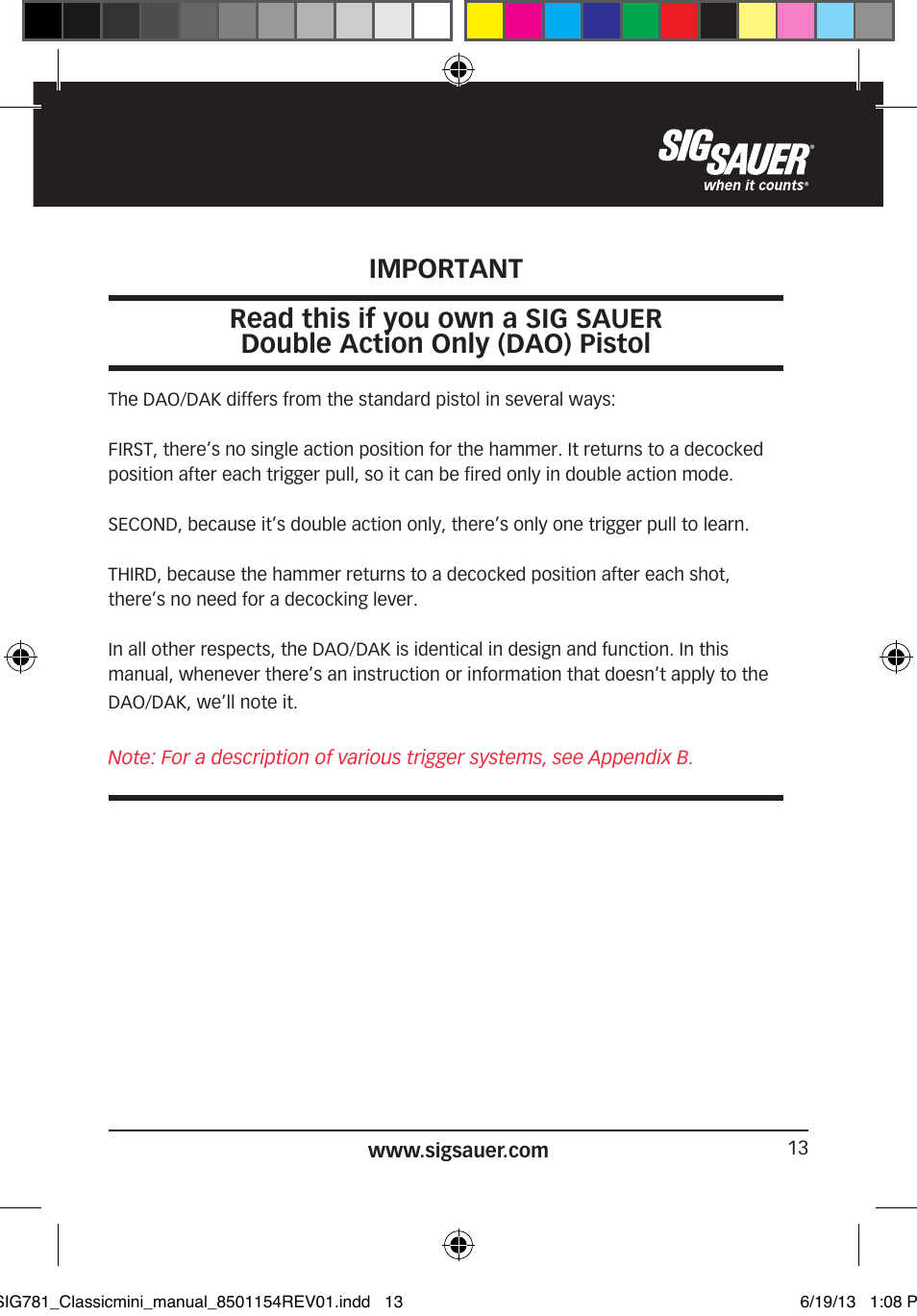 SIG SAUER P229 User Manual | Page 13 / 88