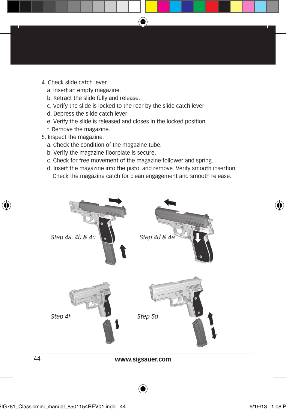SIG SAUER P229 User Manual | Page 44 / 88
