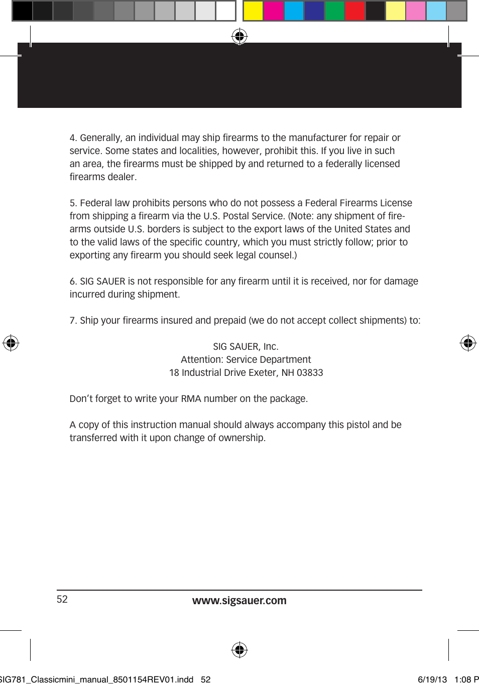 SIG SAUER P229 User Manual | Page 52 / 88