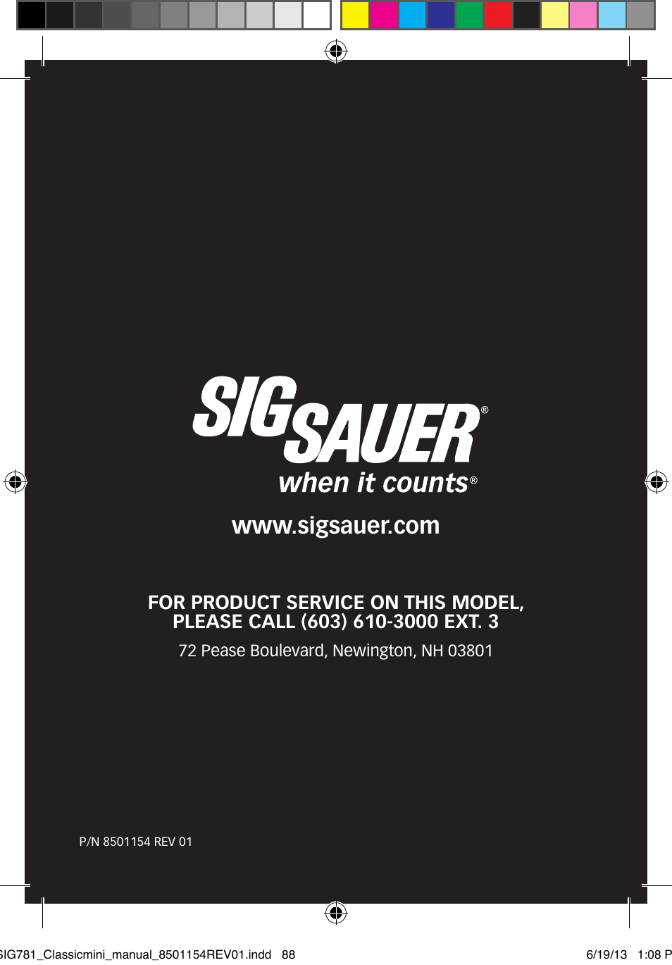 SIG SAUER P229 User Manual | Page 88 / 88